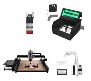 Настольный фрезерно-гравировальный станок с ЧПУ, оснащенный щитком-экраном из оргстекла